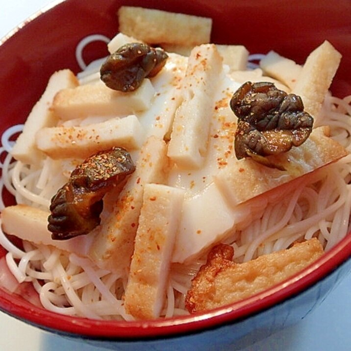 呉豆腐と角天とキューちゃんのお素麺♬
